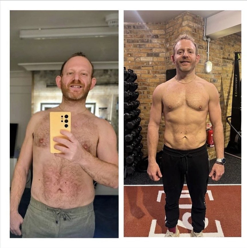 Anthony, before and after training with MoveWithMonty