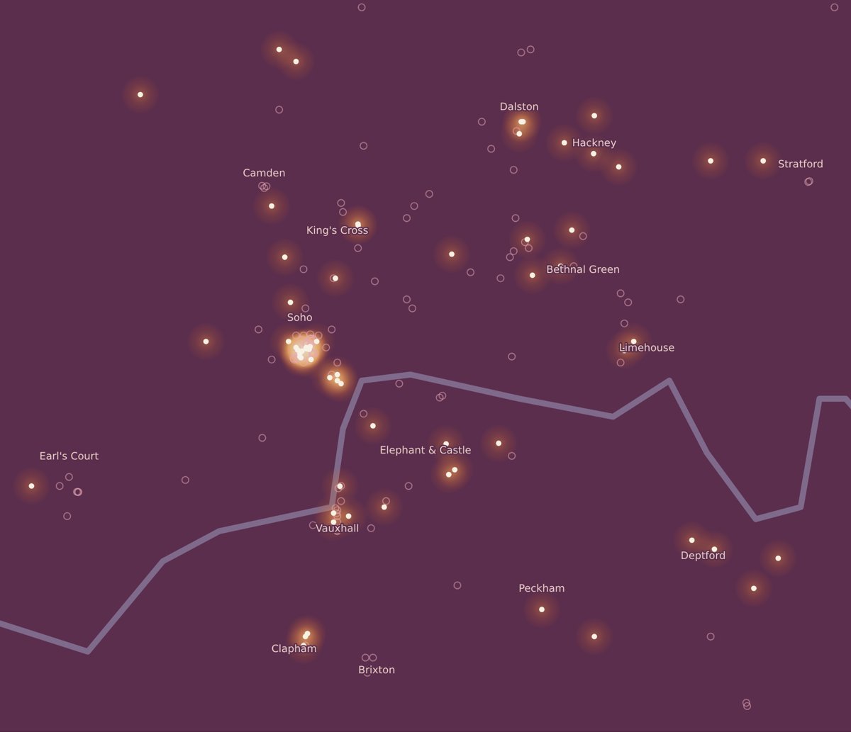 Map of London's LGBTQ+ venues in 2026