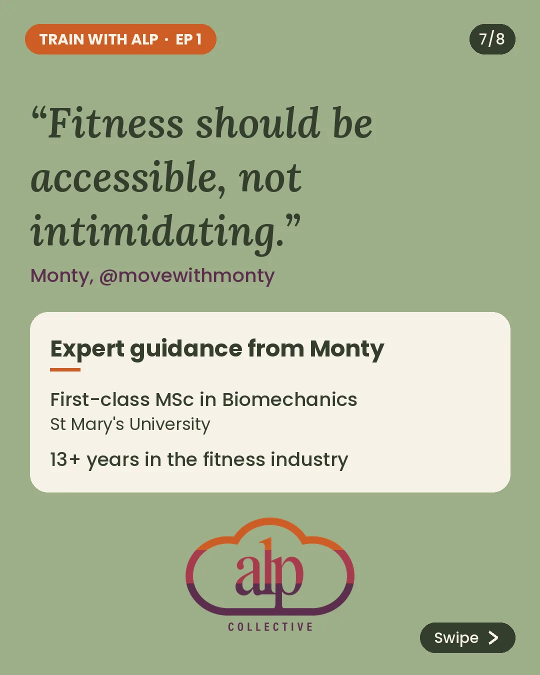 Monty: Fitness should be accessible, not intimidating. First-class MSc in Biomechanics from St Mary's University and 13+ years in the fitness industry.